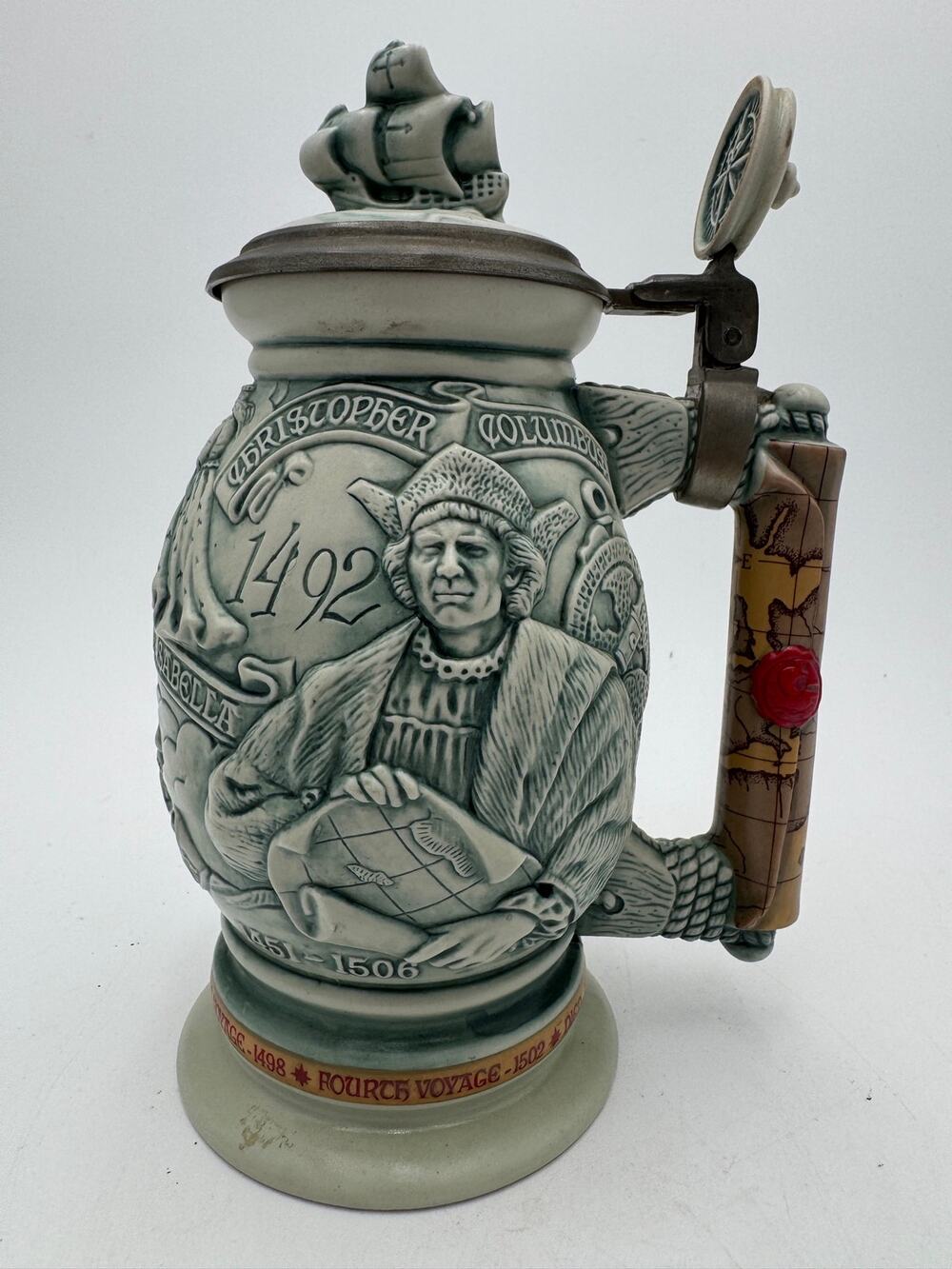 Vintage Avon Beer Stein Christopher Columbus New World  Made in Brazil